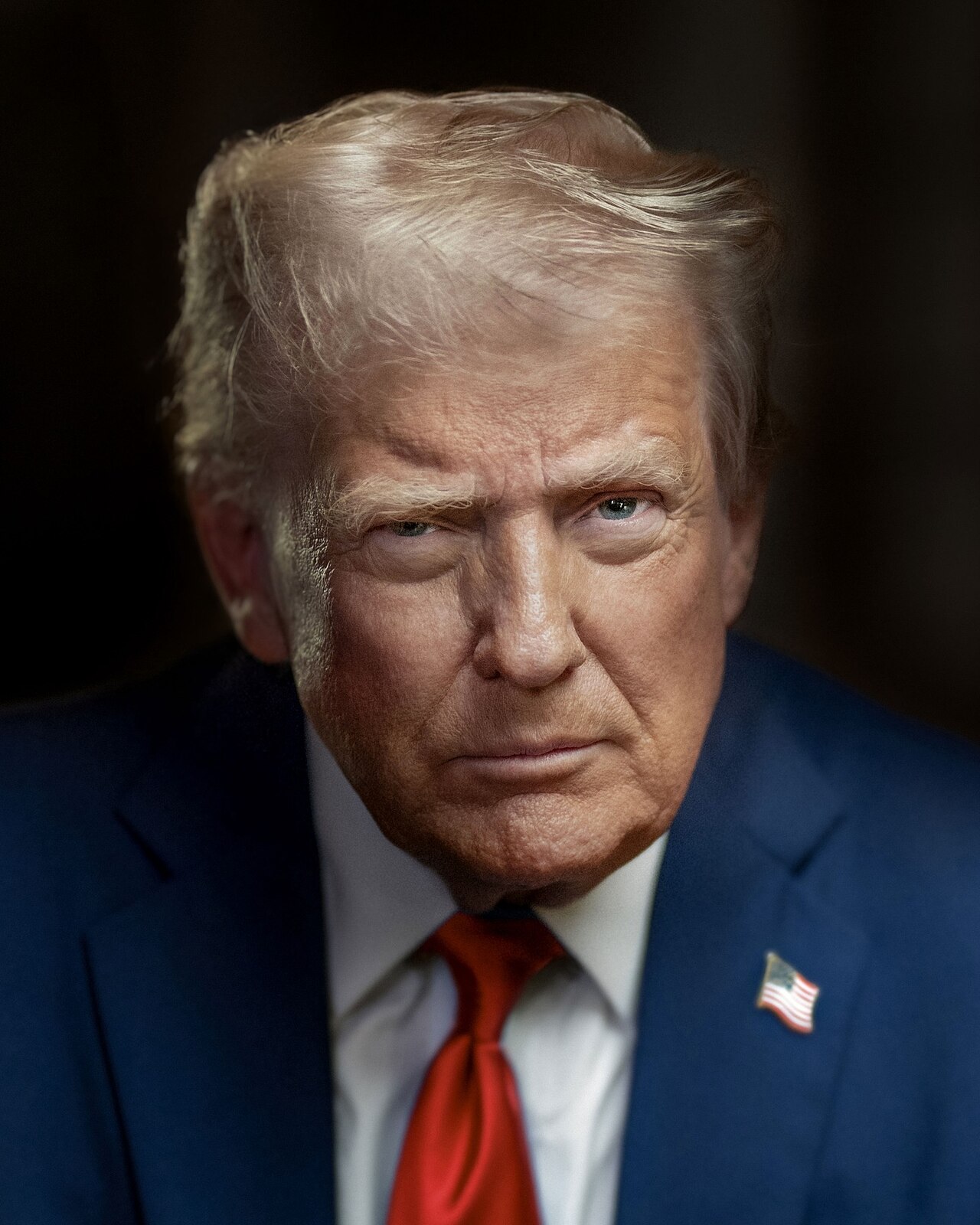 President Trump in his official portrait, 2025 (file photo).