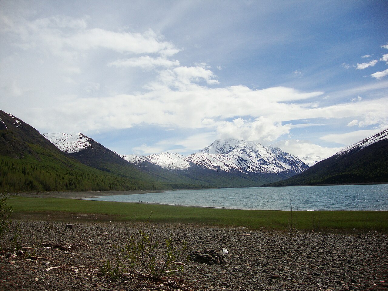 Eklutna Lake in Chugach State Park, near where the avalanche struck, in 2009 (file photo).