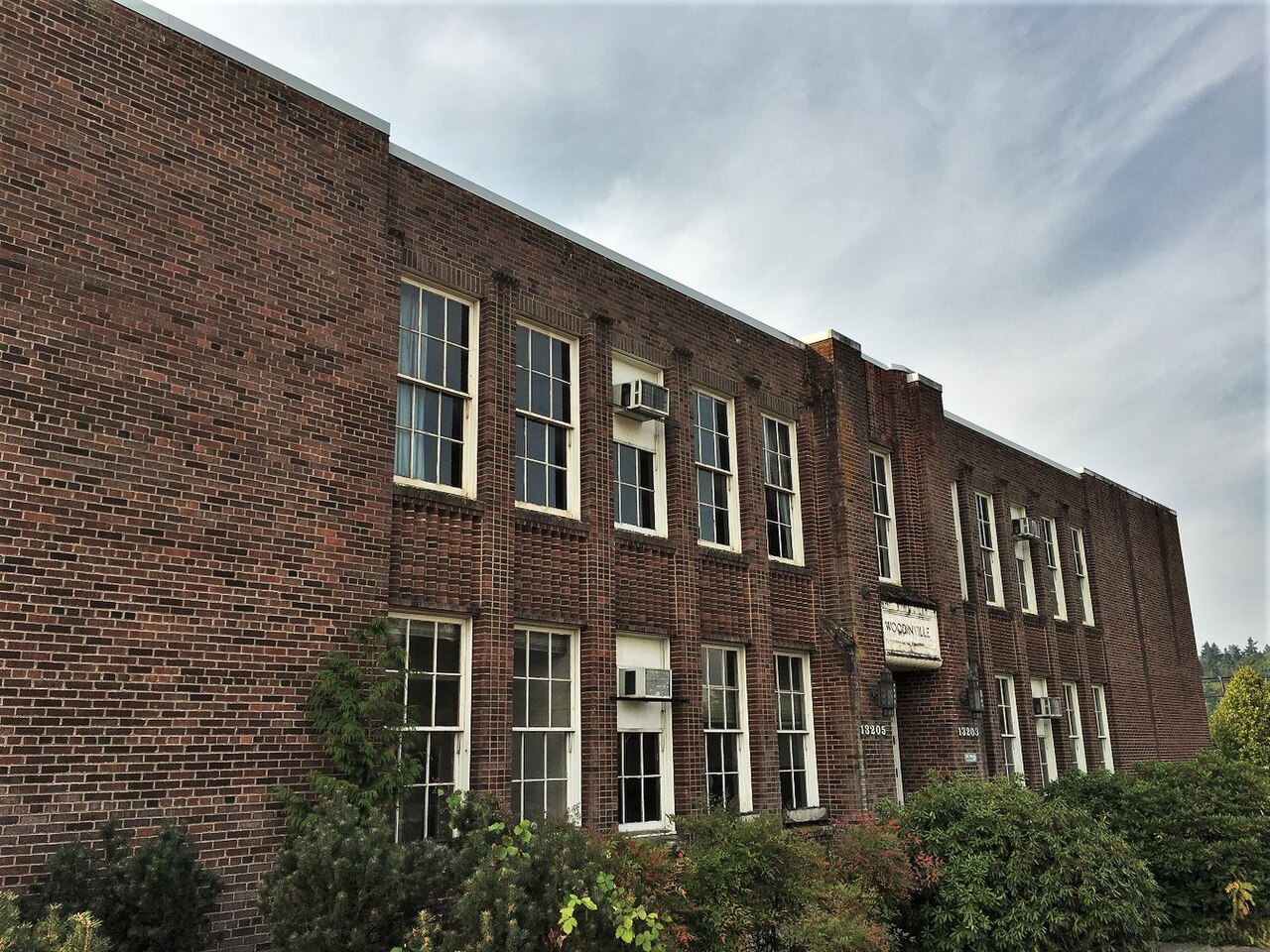 The Old Woodinville School in 2017, while the building stood vacant, before its restoration (file photo).