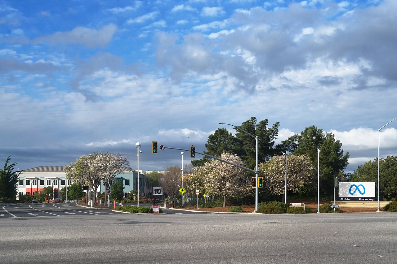 The entrance to Meta Platforms' headquarters in Menlo Park, Calif., in 2022 (file photo).
