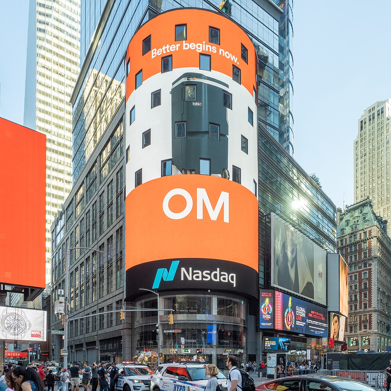 The Nasdaq MarketSite in Times Square, New York, in 2021 (file photo).
